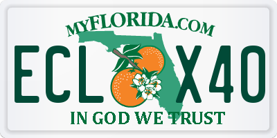 FL license plate ECLX40