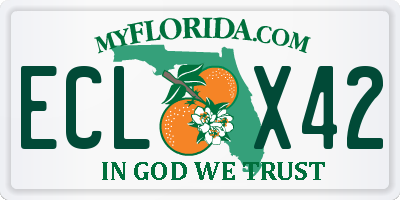 FL license plate ECLX42