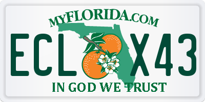 FL license plate ECLX43
