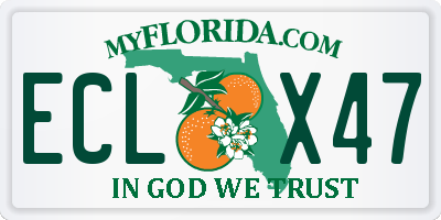 FL license plate ECLX47