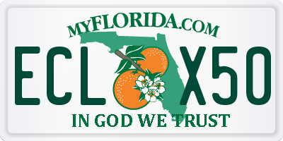 FL license plate ECLX50