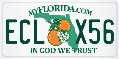 FL license plate ECLX56