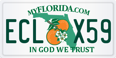 FL license plate ECLX59