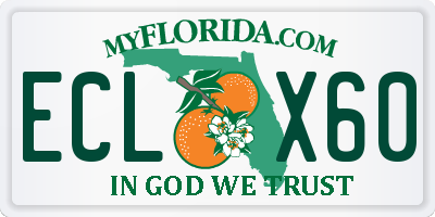 FL license plate ECLX60