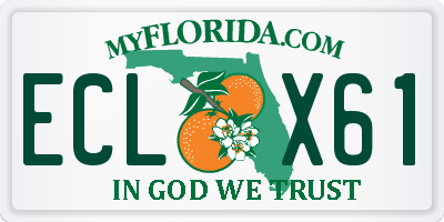 FL license plate ECLX61