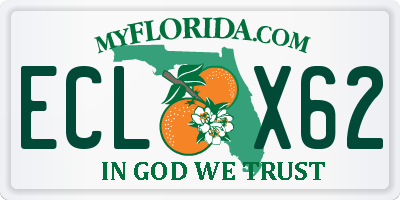 FL license plate ECLX62