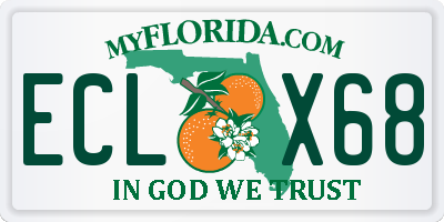 FL license plate ECLX68