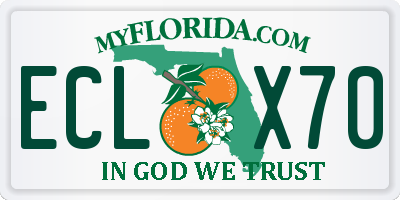 FL license plate ECLX70