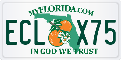 FL license plate ECLX75