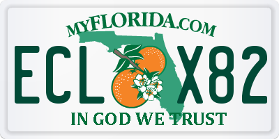 FL license plate ECLX82