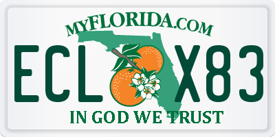 FL license plate ECLX83