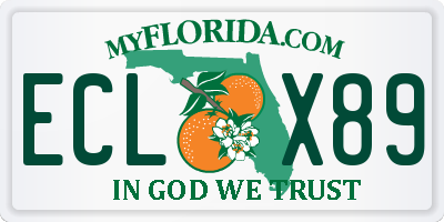 FL license plate ECLX89