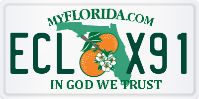 FL license plate ECLX91
