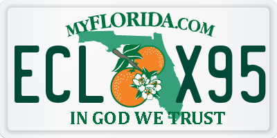 FL license plate ECLX95
