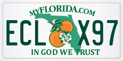 FL license plate ECLX97