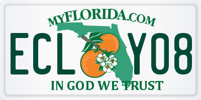 FL license plate ECLY08