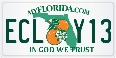 FL license plate ECLY13