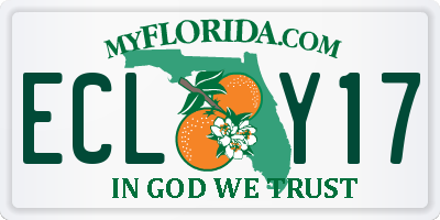 FL license plate ECLY17