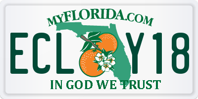 FL license plate ECLY18