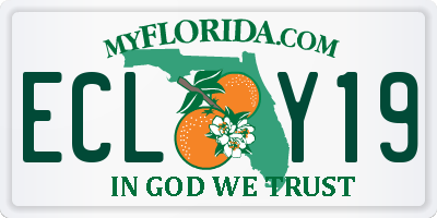 FL license plate ECLY19
