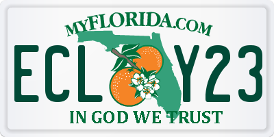 FL license plate ECLY23