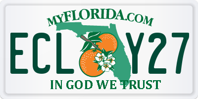 FL license plate ECLY27