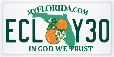 FL license plate ECLY30