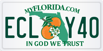 FL license plate ECLY40