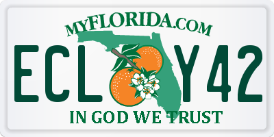 FL license plate ECLY42
