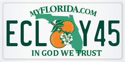 FL license plate ECLY45