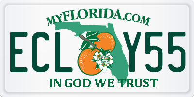 FL license plate ECLY55