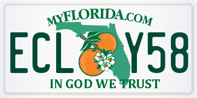 FL license plate ECLY58
