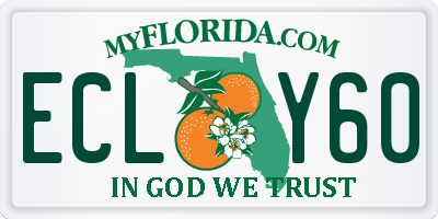 FL license plate ECLY60