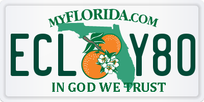 FL license plate ECLY80