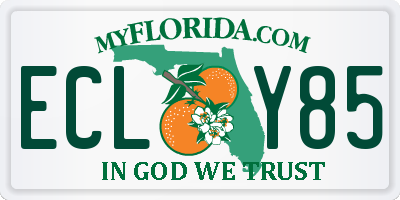 FL license plate ECLY85