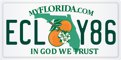 FL license plate ECLY86