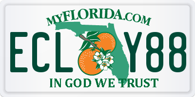 FL license plate ECLY88