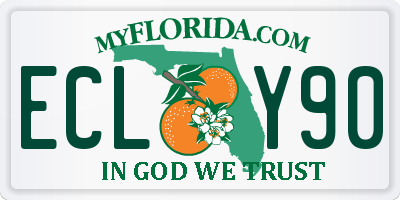 FL license plate ECLY90
