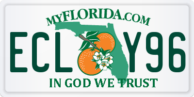 FL license plate ECLY96