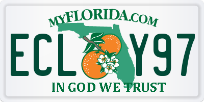FL license plate ECLY97