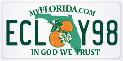 FL license plate ECLY98