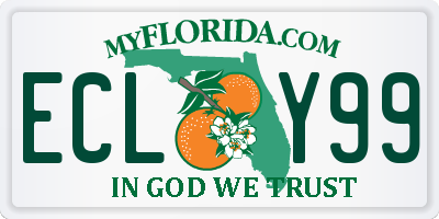 FL license plate ECLY99