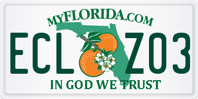 FL license plate ECLZ03