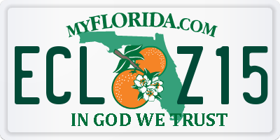 FL license plate ECLZ15