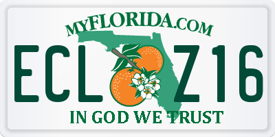 FL license plate ECLZ16