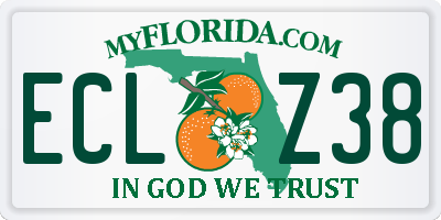 FL license plate ECLZ38