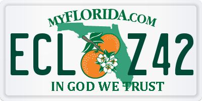 FL license plate ECLZ42