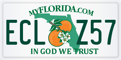 FL license plate ECLZ57