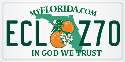 FL license plate ECLZ70