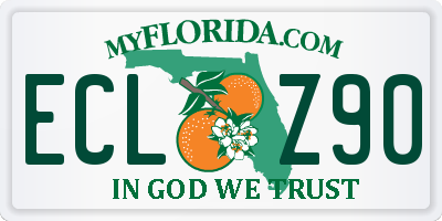 FL license plate ECLZ90